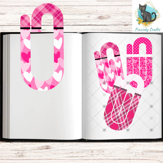 Valentine, Love, Hearts Bookmark Paperclip BUNDLE Sublimation PNG - Instant Digital Download