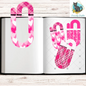 Valentine, Love, Hearts Bookmark Paperclip BUNDLE Sublimation PNG - Instant Digital Download