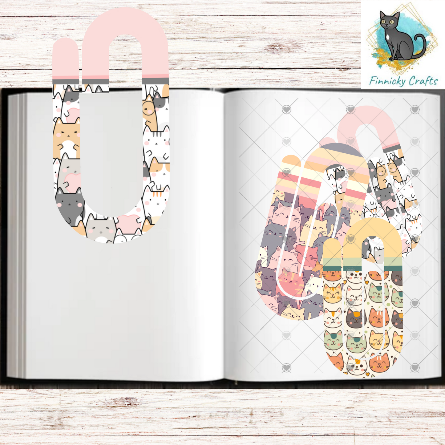 Cats Bookmark Paperclip BUNDLE Sublimation PNG - Instant Digital Download
