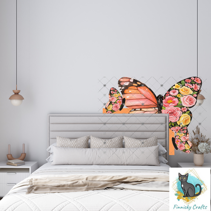 Floral Butterfly Corner Door Sitter- Door Topper - Decoration - Gift - PNG Digital Download for Sublimation