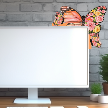 Floral Butterfly Corner Door Sitter- Door Topper - Decoration - Gift - PNG Digital Download for Sublimation