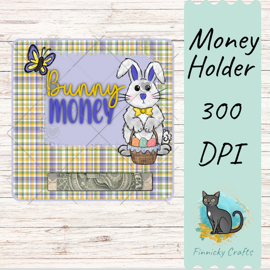 Easter Bunny Money Holder - Sublimation Digital File - Gift, ornament, decoration