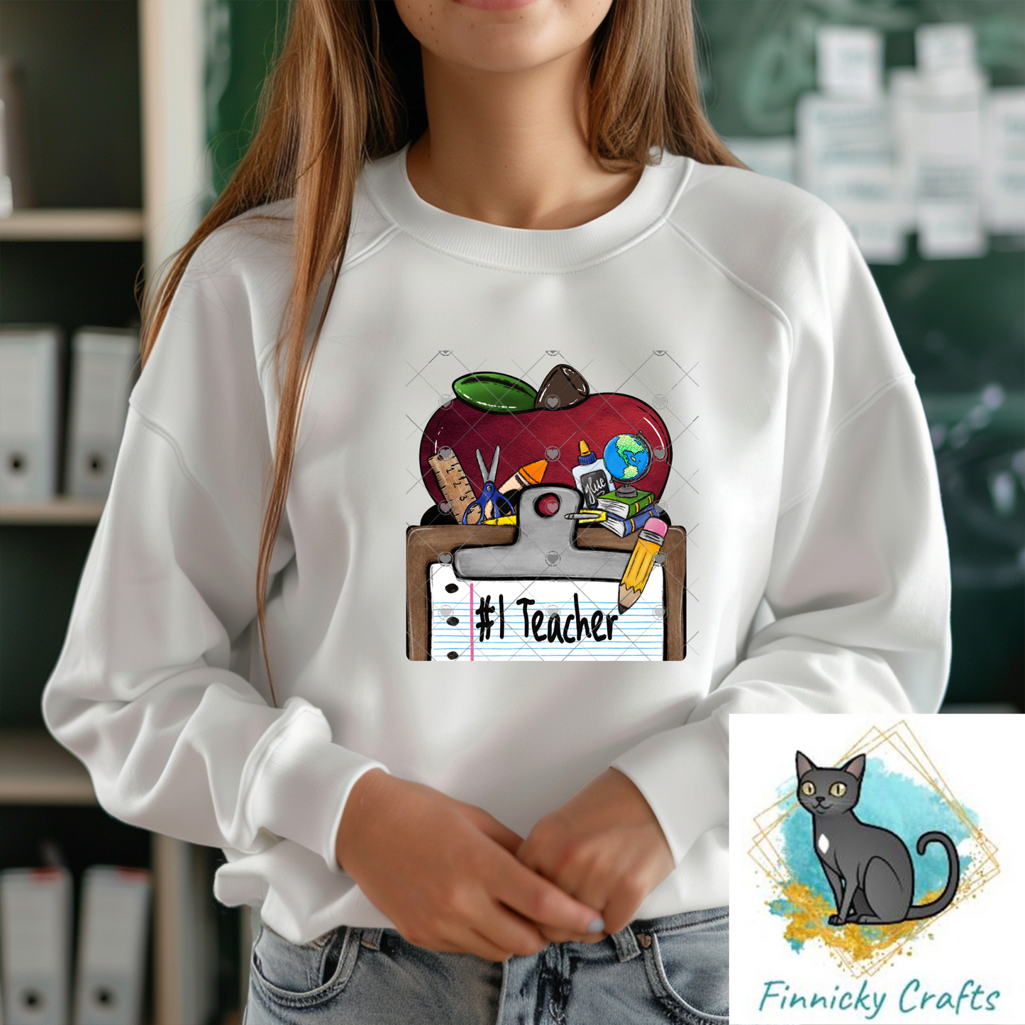 Customizable Teacher Ornament, Shirt, Sign, Apple, Digital png