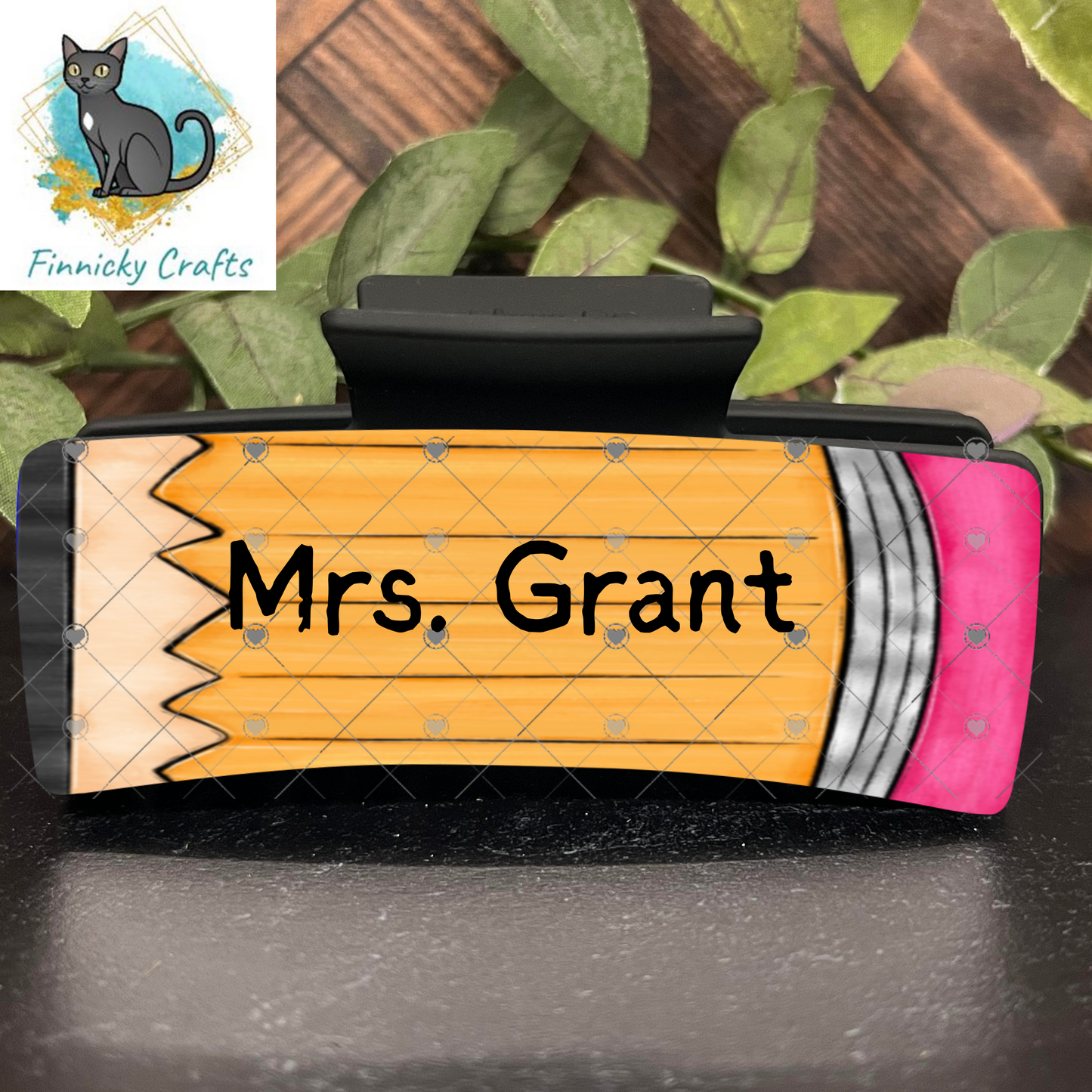 School, Teacher, Gift, Large hair clip, small hair clip sublimation, png