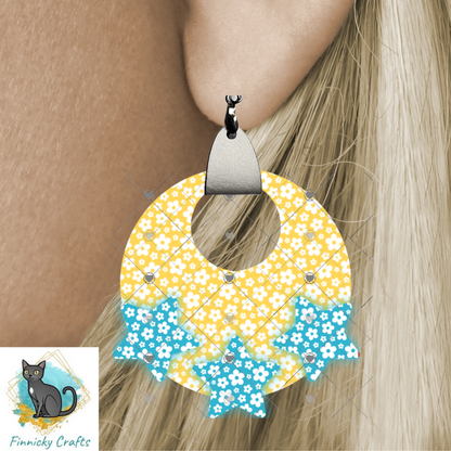 Boho Stars Earrings Bundle Sublimation, Digital, PNG, Design, Download