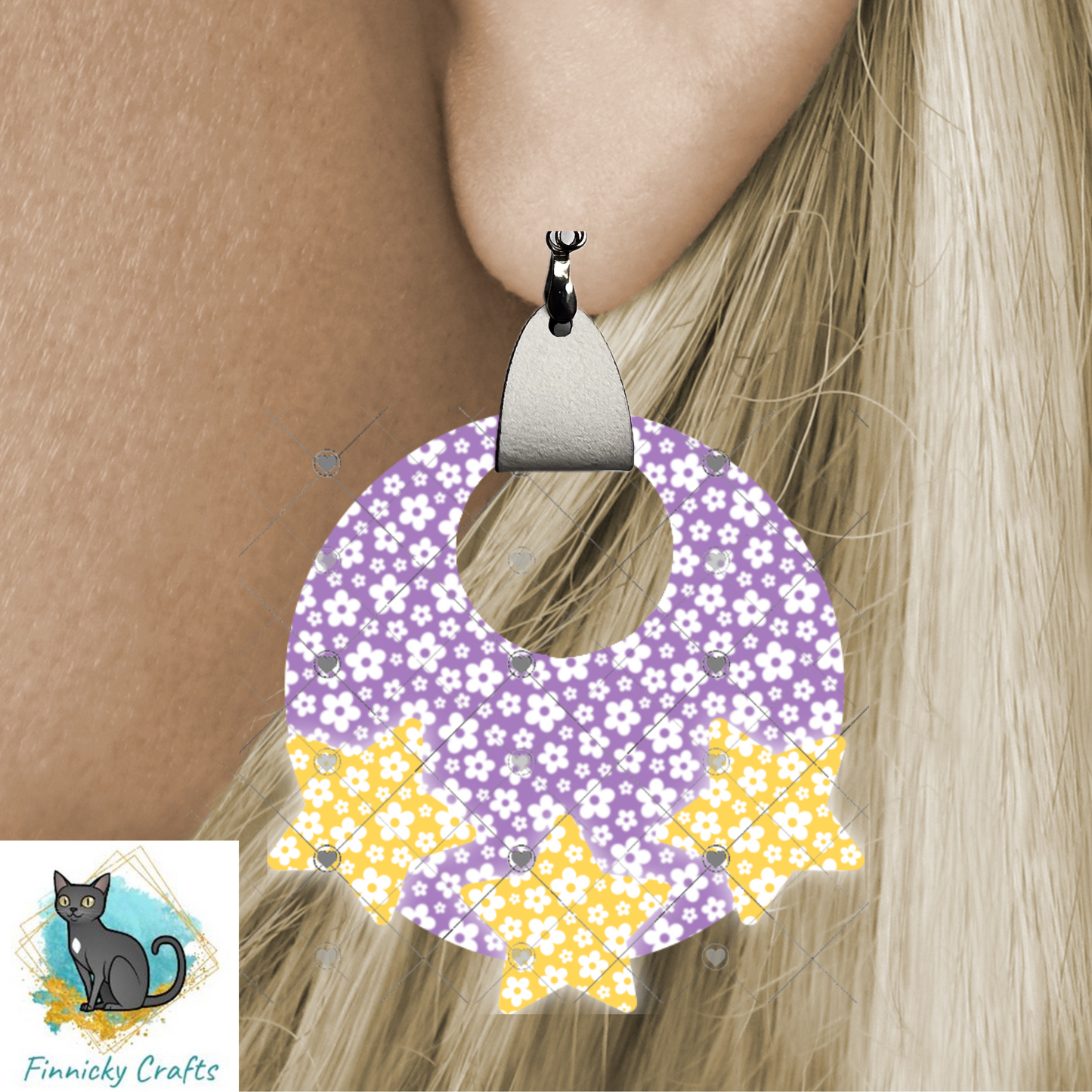 Boho Stars Earrings Bundle Sublimation, Digital, PNG, Design, Download