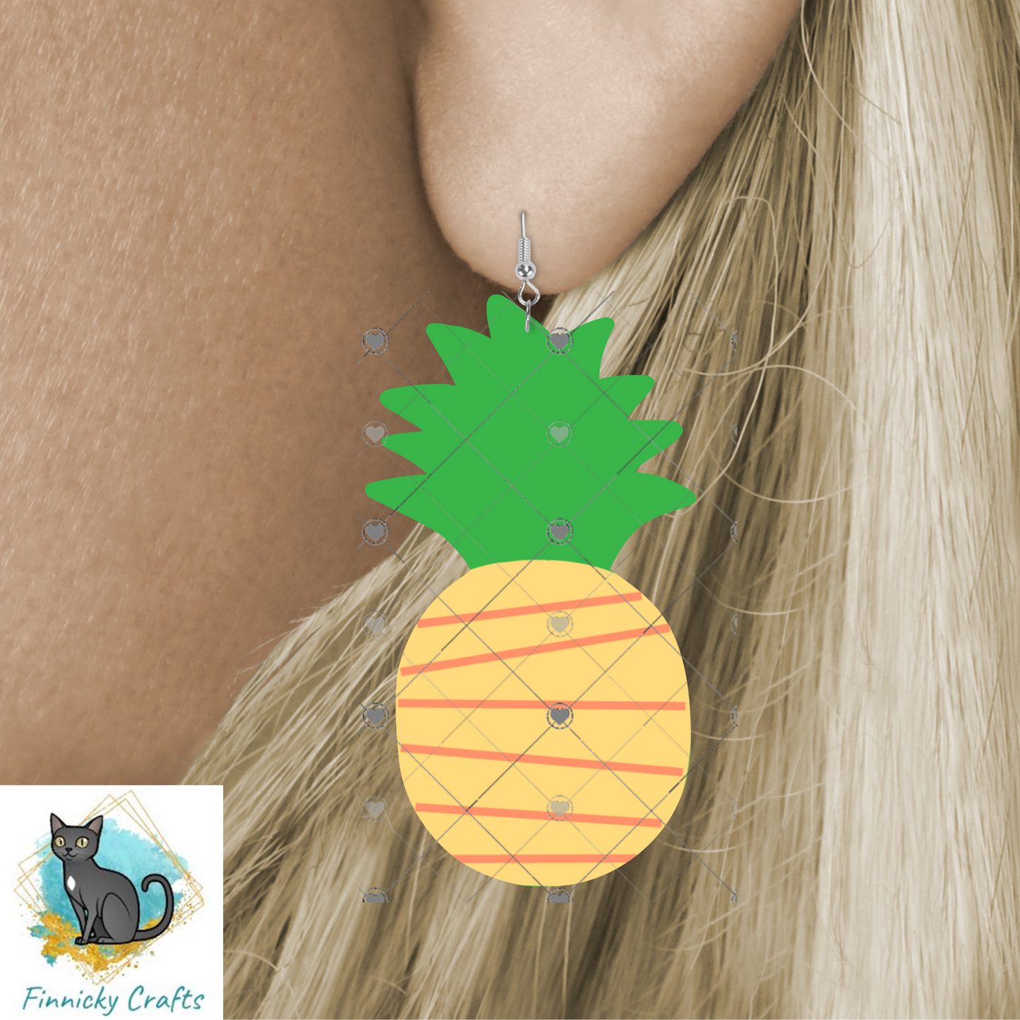 Pineapple Shape png - Sublimation Designs - Wall Hanger - Earring Png - T-shirts - Pillows - Digital Design Download