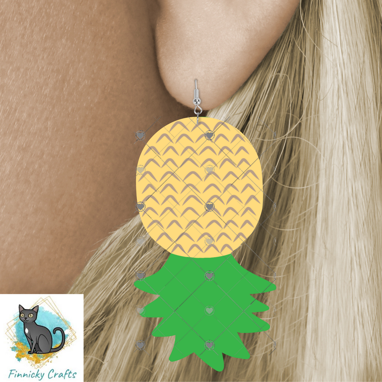 Pineapple Shape png - Sublimation Designs - Wall Hanger - Earring Png - T-shirts - Pillows - Digital Design Download