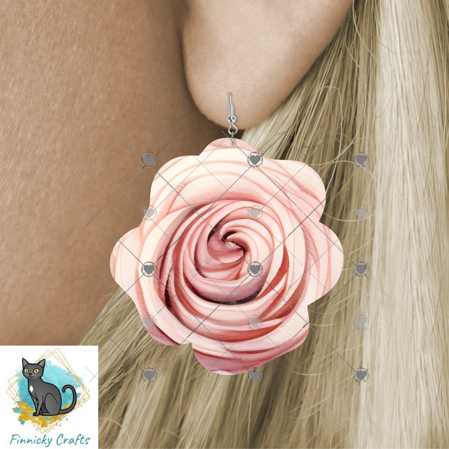 Roses Sublimation Flower Digital Design- Bundle - Earrings - Signs - Design - keyring - badge reel - bag shirt design