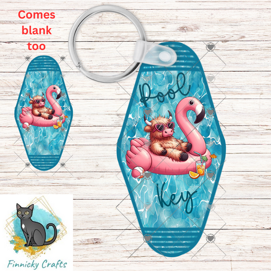 Motel Pool Key, Sublimation, Digital, PNG Design, Download for Keychain