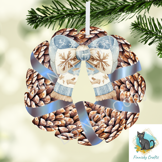 Christmas Wreath Sublimation, Digital, PNG, Design, Ornament, Earrings, Sign, Shirt, Night Light