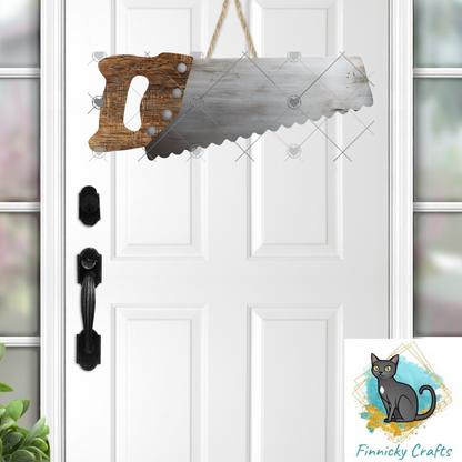 Handsaw, plain and rusry, Customizable (Add words, names), Light Base, Digital, Decor, suncatcher, night light, ornament, earrings