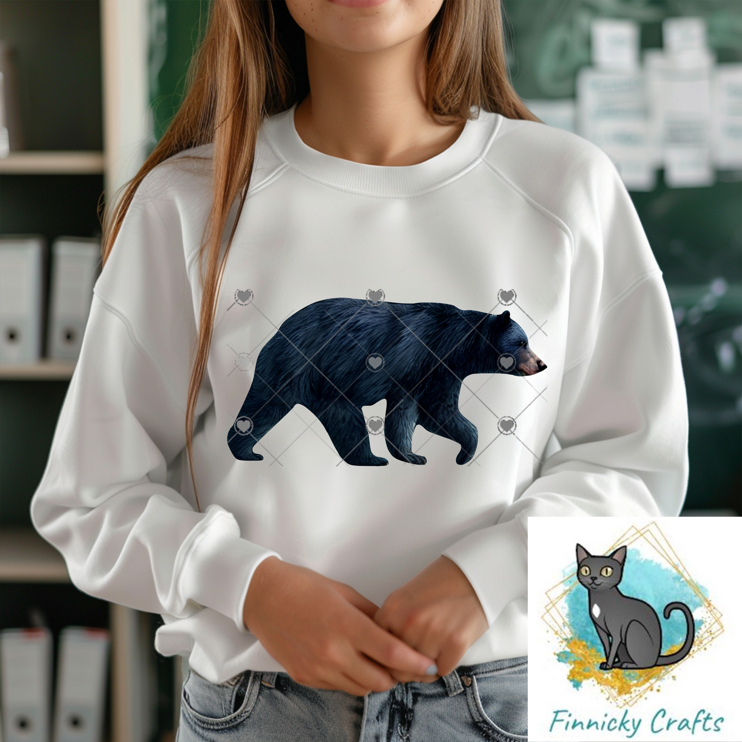 Black Bear PNG, Forest, Earrings, Key Ring, Ornament, Sublimation, Sign