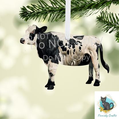 Black and White Cow png - Sublimation Designs Wall Hanger - Earring Png - Cow Download