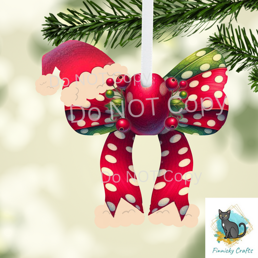 Christmas Bow Earring PNG, Earring Design, Sublimation, Ornament, Door Sign