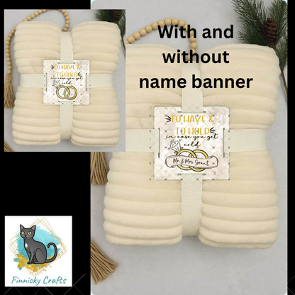 Customizeable Wedding Blanket Tag Sublimation PNG - Instant Digital Download - PNG