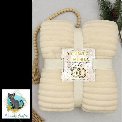 Customizeable Wedding Blanket Tag Sublimation PNG - Instant Digital Download - PNG