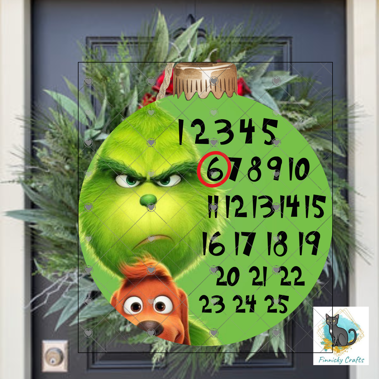 Green Guy Bobber Bulb Ornament, Christmas Countdown, Sublimation, Digital, PNG, Design, Download Only