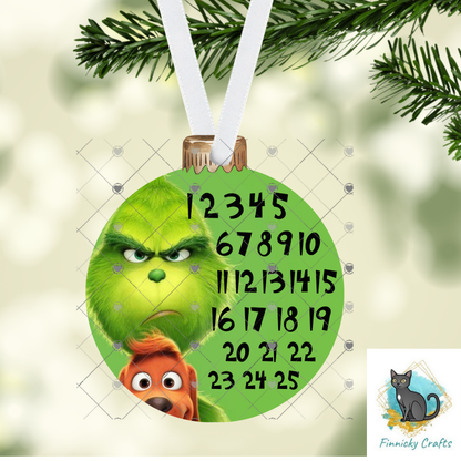 Green Guy Bobber Bulb Ornament, Christmas Countdown, Sublimation, Digital, PNG, Design, Download Only