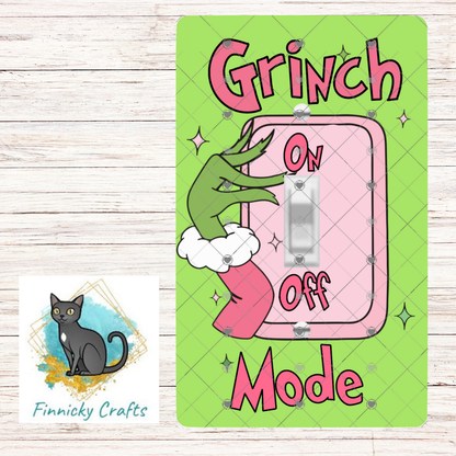 Green Guy Christmas Regular Light Switch, Single and Double Bundle, Sublimation, Decor, Sublimation, Digital, PNG, Design
