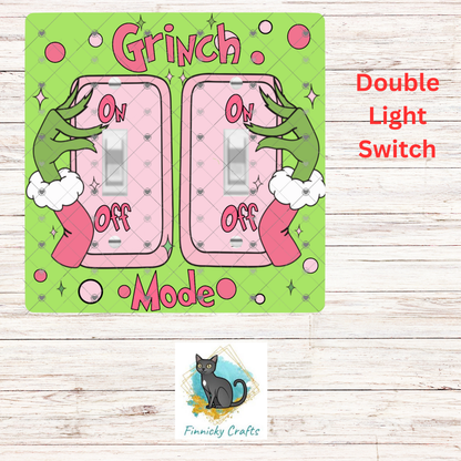 Green Guy Christmas Regular Light Switch, Single and Double Bundle, Sublimation, Decor, Sublimation, Digital, PNG, Design