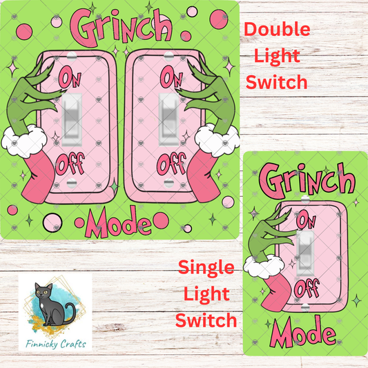Green Guy Christmas Regular Light Switch, Single and Double Bundle, Sublimation, Decor, Sublimation, Digital, PNG, Design