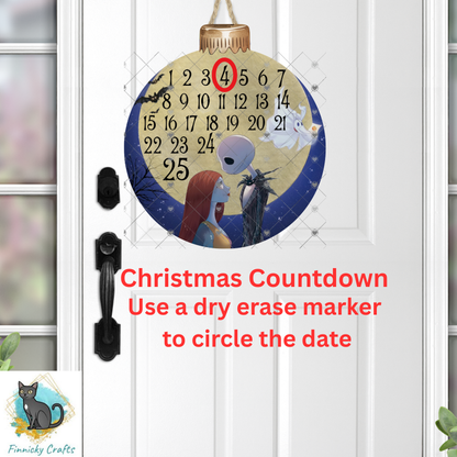 Christmas Nightmare Bobber Bulb Ornament, Christmas Countdown, Sublimation, Digital, PNG, Design, Download Only, Blank, Numbers