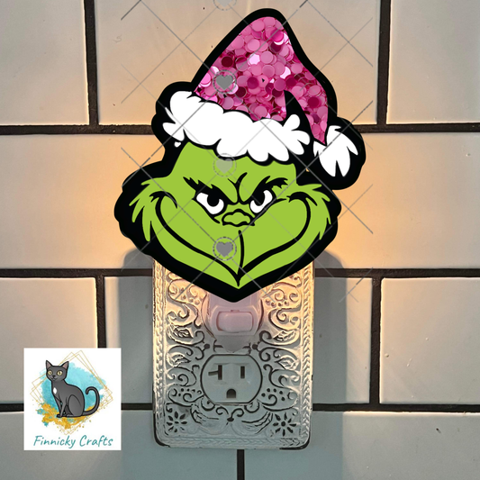 Green Guy Pink Hat- Sublimation Design Png Template - Gift, Ornament, Earrings, Sign
