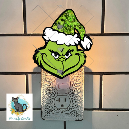 Green Guy Green Sequin-look Hat- Sublimation Design Png Template - Gift, Ornament, Earrings, Sign