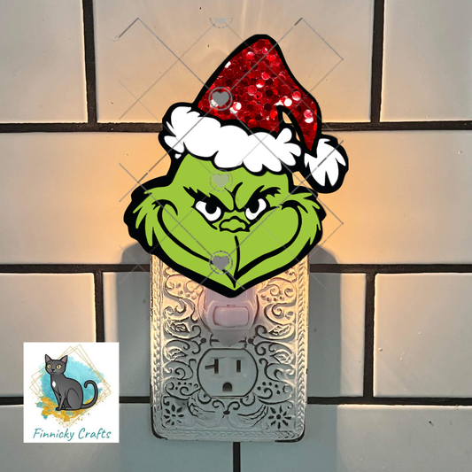 Green Guy Red Sequin Hat- Sublimation Design Png Template - Gift, Ornament, Earrings, Sign