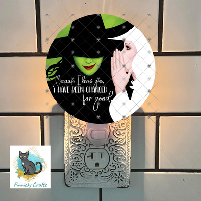 Green Witch Friendship Ornament png - Sublimation Designs Wall Hanger - Badge Reel, keyring, sign, Night Light, Decor
