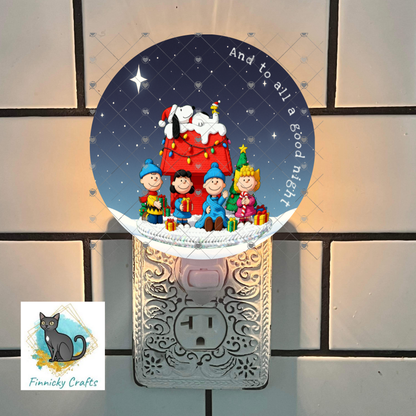 And to all a good night Ornament png - Sublimation Designs Wall Hanger - Badge Reel, keyring, sign, Night Light, Decor