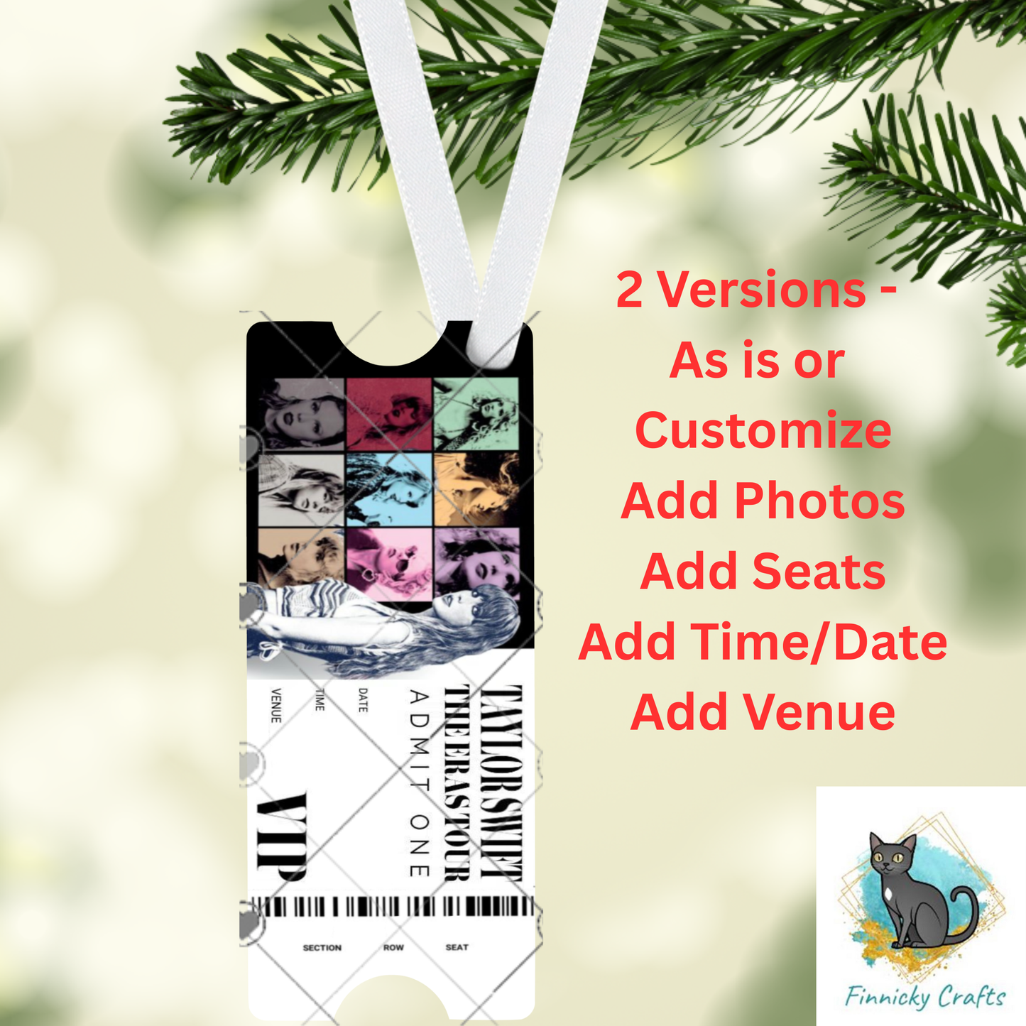 Concert Ticket Memorabilia- Keyring, Ornament - New Driver - Keepsake