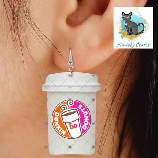 To Go Coffee Cup, Duncan, Sublimation, PNG, Digital Download, Earrings, Decoration