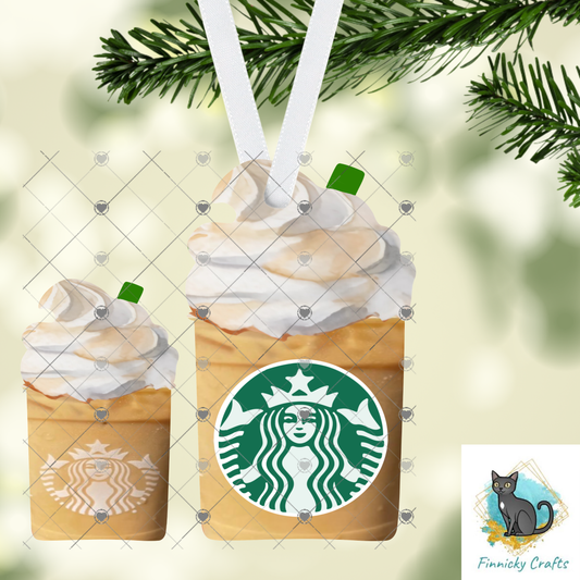 Coffee Cup with Whipped Topping, Mermaid, Sublimation, PNG, Digital Download, Earrings, Decoration