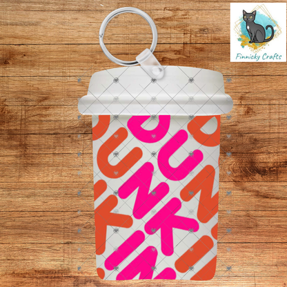 To Go Coffee Cup, Donut, Sublimation, PNG, Digital Download, Earrings, Decoration