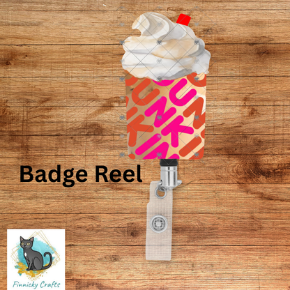 Coffee Cup with Whipped Topping, Donut, Sublimation, PNG, Digital Download, Earrings, Decoration