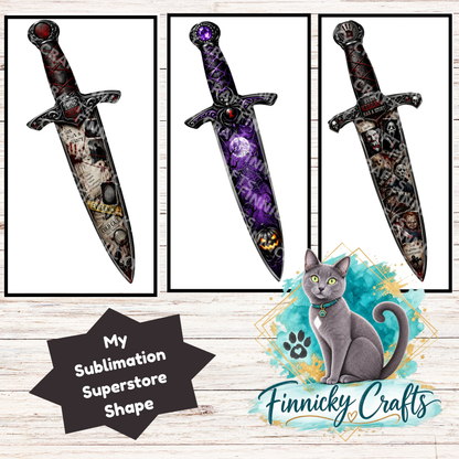 Dagger -PNG Sublimation Design for Earrings, Instant Digital Download