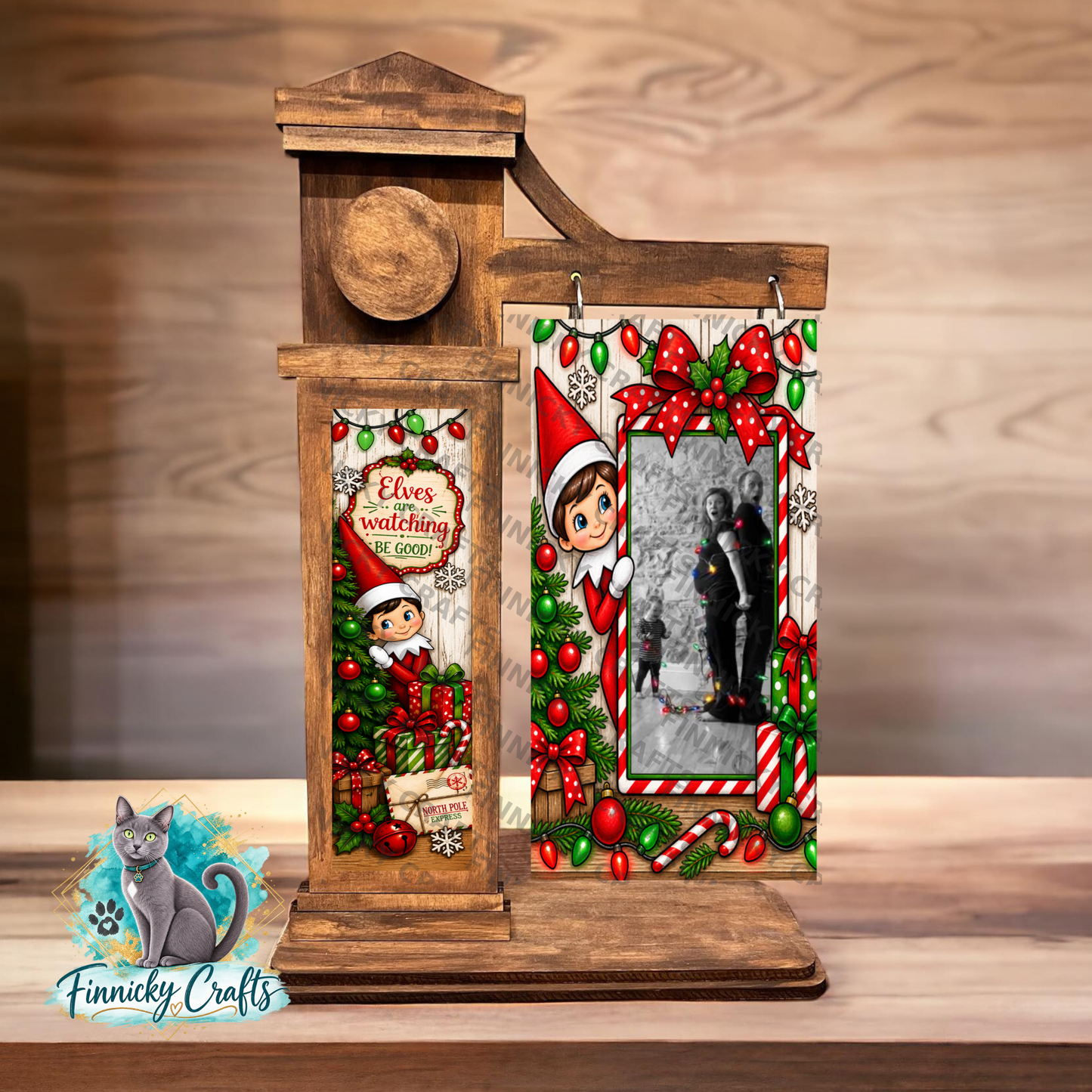 2-Piece, Customizable, Interchangeable Spying Elf Sign Inserts, Sublimation, Digital, PNG, Design, Download - Add photo