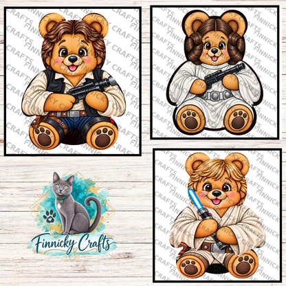 Star Conflict Bears Sublimation Designs (Digital Download) - Keyring, earrings, night light