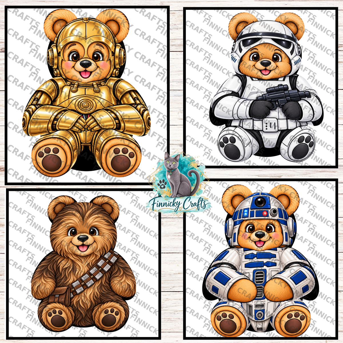 Star Conflict Bears Sublimation Designs (Digital Download) - Keyring, earrings, night light