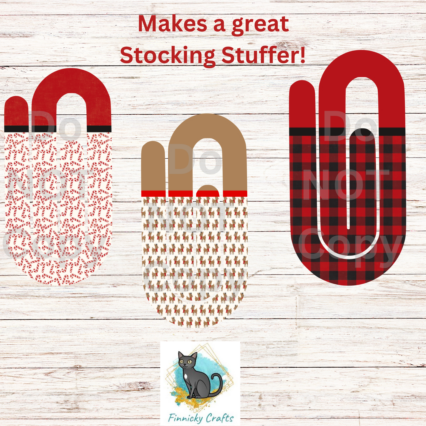 Christmas Bookmark Paperclip BUNDLE Sublimation PNG - Instant Digital Download - PNG