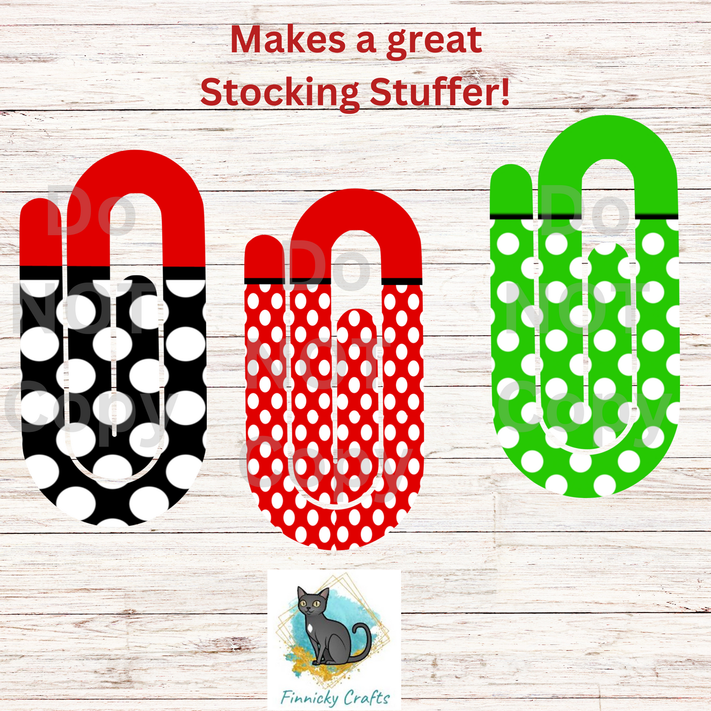 Fun Dots Bookmark Paperclip BUNDLE Sublimation PNG - Instant Digital Download