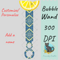 Lemon Tile Bubble Wand Sublimation PNG - Instant Digital Download - PNG