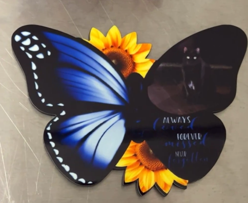 Butterfly Sunflower - Sublimation Designs - Car Visor - Decor - Night Light - Gift - Ornament