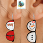 Sunglasses Shaped Earrings, Santa, Snowman PNG, Sublimation Design, Digital Download