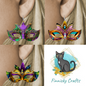 Mardi Gras Masks Earrings Digital Download- Earrings, Keyrings, Ornaments, Decorations (Copy)