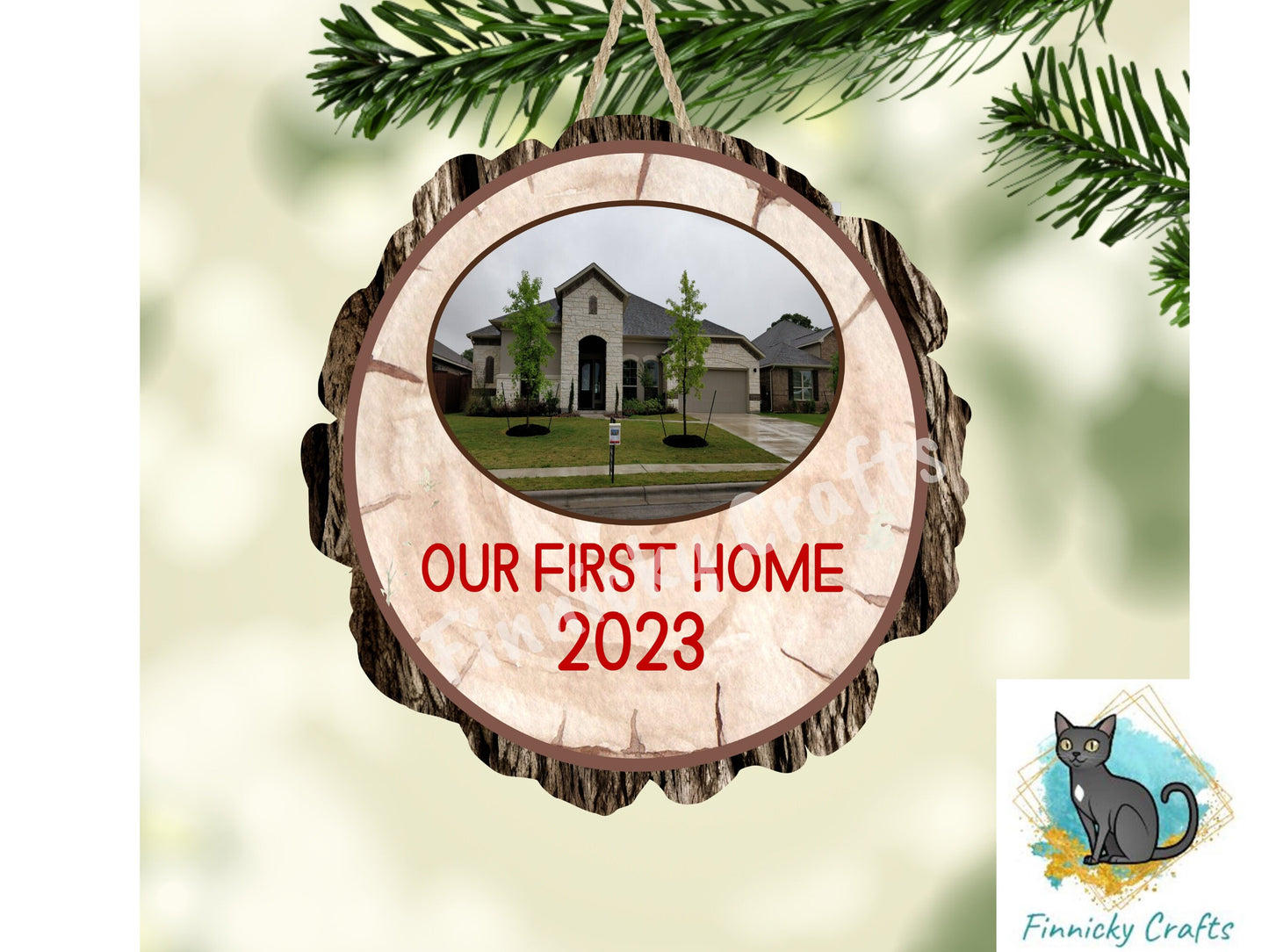 Customizable Wood Slice Add-A-Picture, Digital, PNG, Design, Download, Door Hang, Ornament, Sublimation, My Sublimation Superstore Blanks