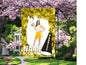 Cheerleader Garden Flag- Yellow/Gold Stars - Elementary/Grammar, Middle/Junior, High, College, University