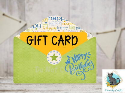 Happy Birthday Gift Card holder, Sublimation, Digital Design, PNG, Download, Decoration, Door Hanger, Ornament